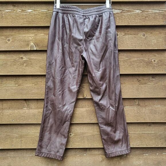 Joie vegan leather straight leg pants with drawstring medium - Picture 6 of 9